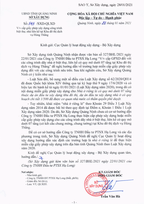 Pháp lý dự án Sailing Club Hạ Long Bay 2021