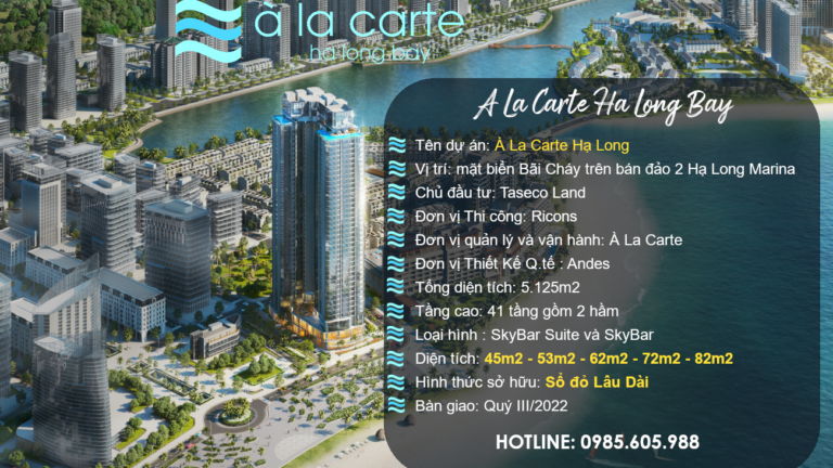 Phối cảnh dự án A La Carte Hạ Long Bay 2021