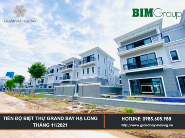 Tiến độ Biệt thự Grand Bay Hạ Long Tháng 11/2021