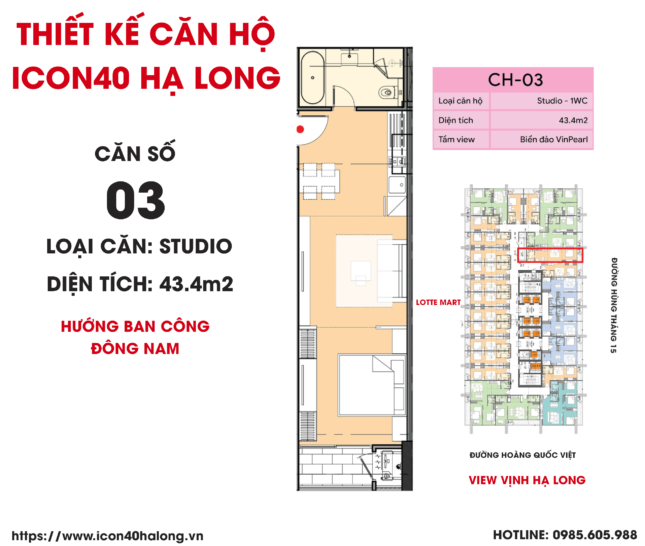 Thiết kế Căn Hộ Icon40 Hạ Long BIM GROUP| CĂN SỐ 03