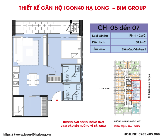 Thiết kế Căn Hộ Icon40 Hạ Long BIM GROUP| CĂN SỐ 05 - 06 và 07