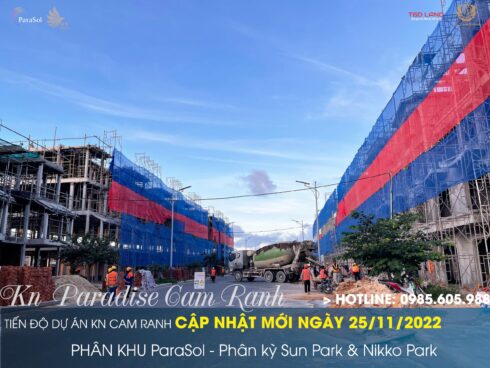 Tiến độ Kn Paradise Cam Ranh Tháng 11/2022