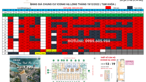 Bảng giá icon40 bim group cập nhật ngày 19/12/2022