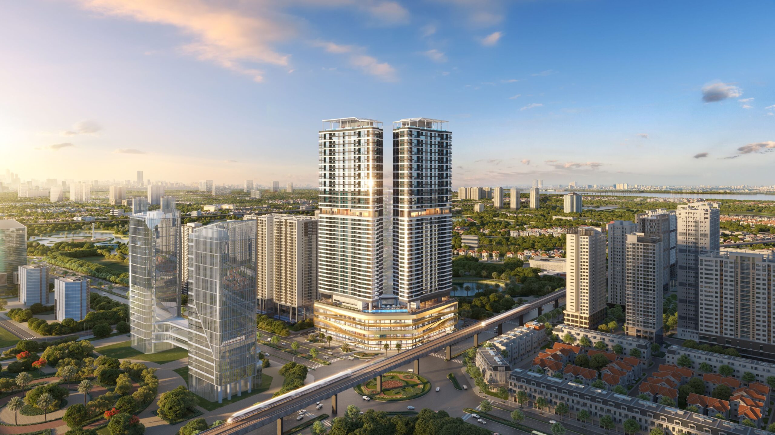 Phối cảnh chung cư Han Jardin Tây Hồ - Tòa N01-T6