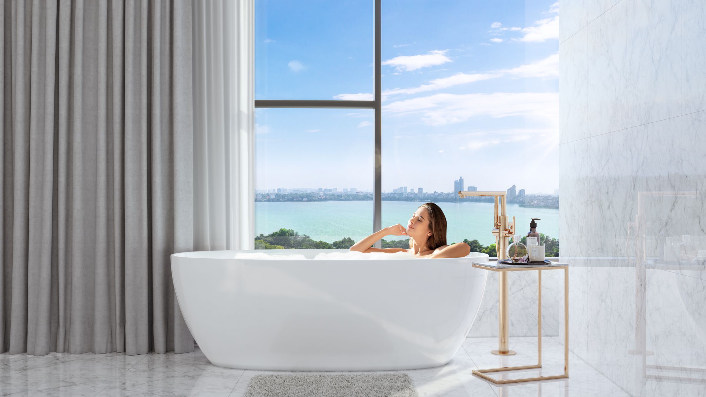 Phối cảnh chung cư Han Jardin Tây Hồ - Tòa N01-T6