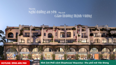 HÌnh ảnh Thiết kế Shophouse VAquarius Khu phố mới Văn Giang Hưng Yên