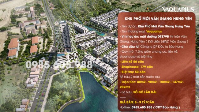 Hình ảnh Khu Phố Mới Văn Giang - Vaquarius Bảo Hưng