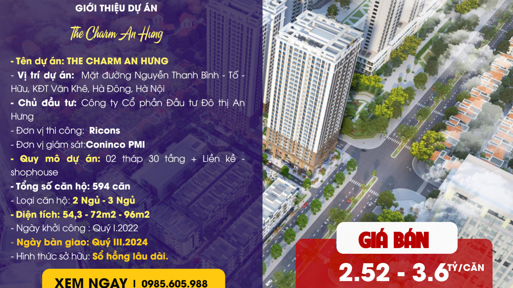 Chung cư The Cham An Hưng Tố Hững 2023 - 2024