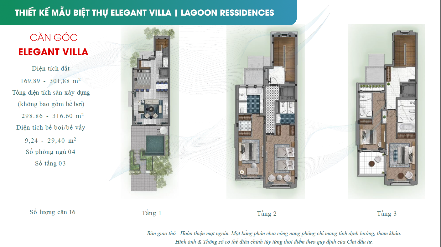 Thiết kế Biệt thự Lagoon Residences Hạ Long | Mẫu Elegant Villa - Căn Góc