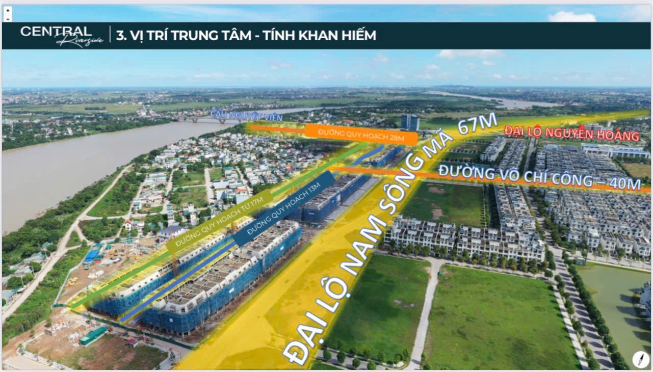 Hình ảnh thực tế Vị trí dự án Central Riverside Thanh Hóa 2023