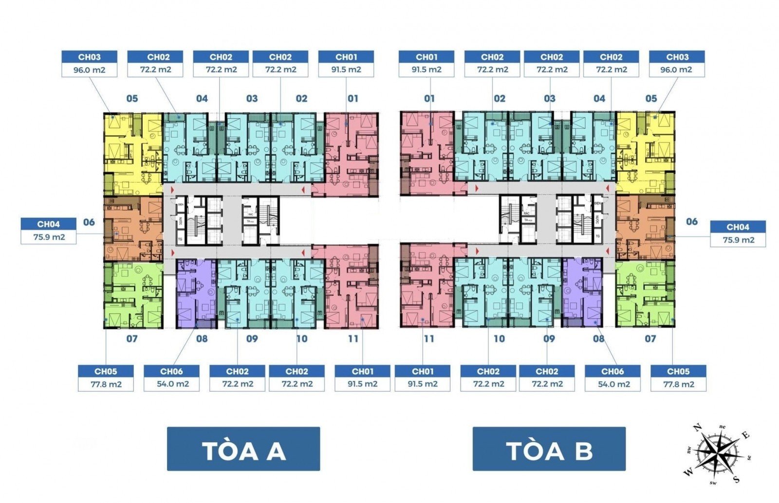 Mặt bằng chi tiết căn hộ The Charm An Hưng Mặt bằng chi tiết căn hộ The Charm An Hưng