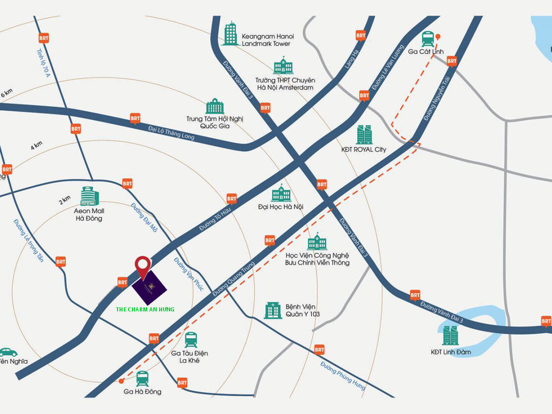 Vị trí dự án The Charm An Hưng Tố Hữu