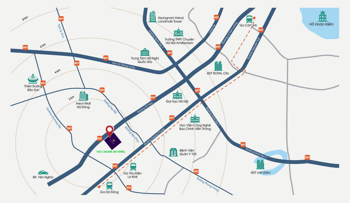 Vị trí dự án The Charm An Hưng Tố Hữu Vị trí dự án The Charm An Hưng Tố Hữu
